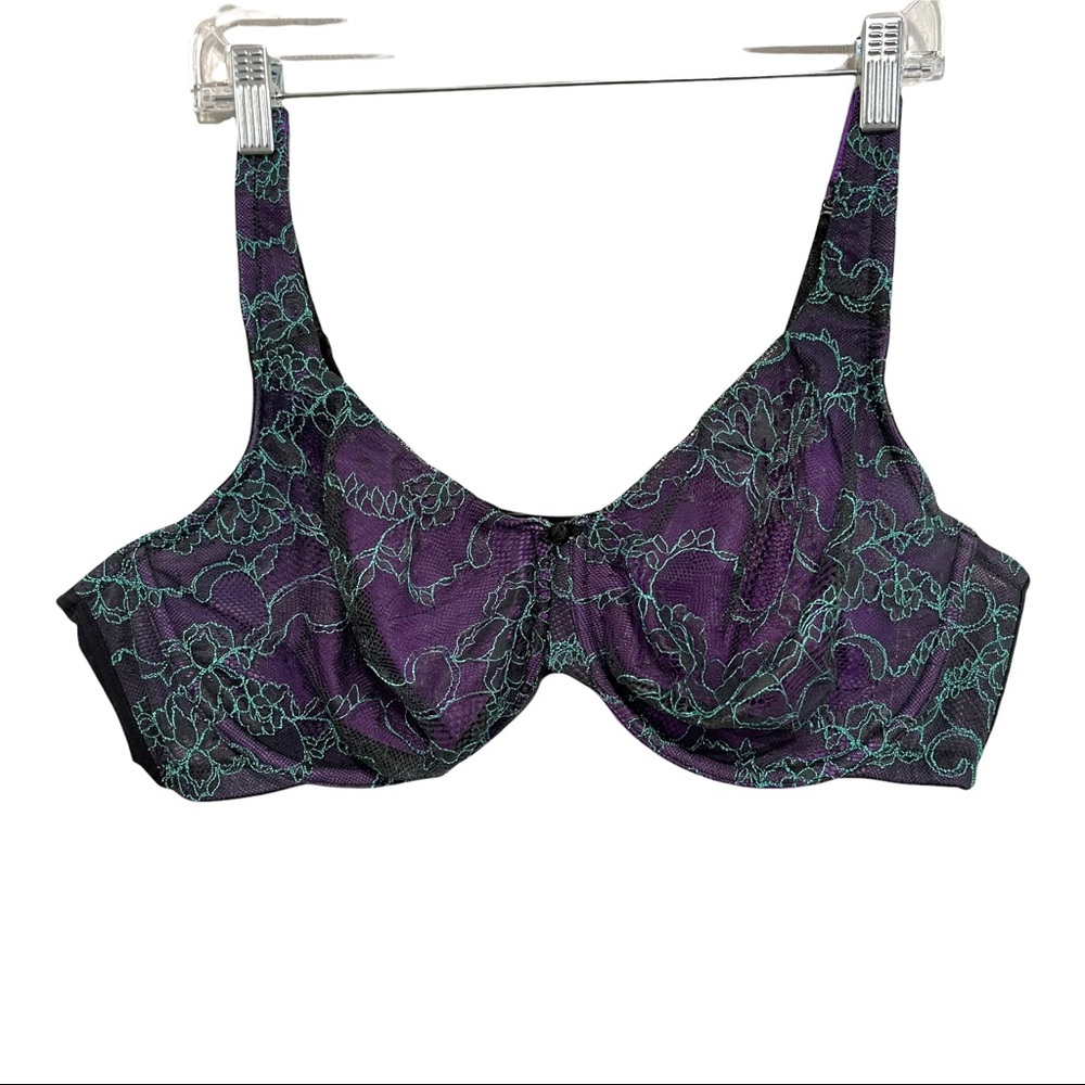 Cacique Womens Lace Underwire Unpadded Plus Size Bra